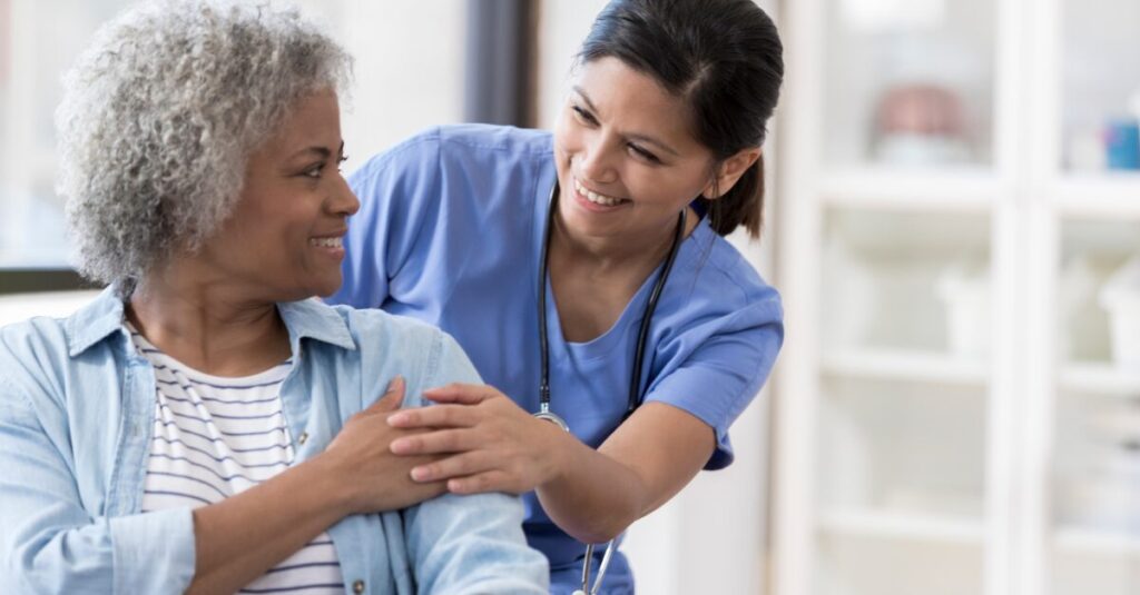 nurse providing enhanced care to patient